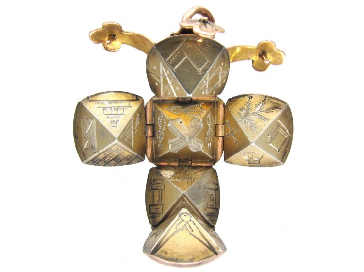 9ct Gold Masonic Ball Pendant