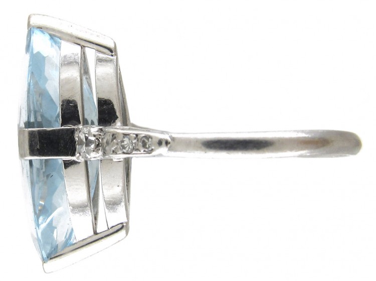 Marquise Aquamarine & Diamond Ring by Boodles