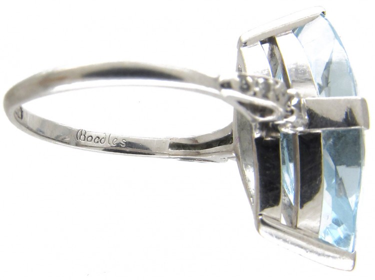 Marquise Aquamarine & Diamond Ring by Boodles