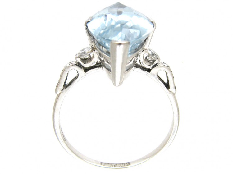 Marquise Aquamarine & Diamond Ring by Boodles