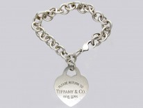 Tiffany Silver Heart Tag Bracelet