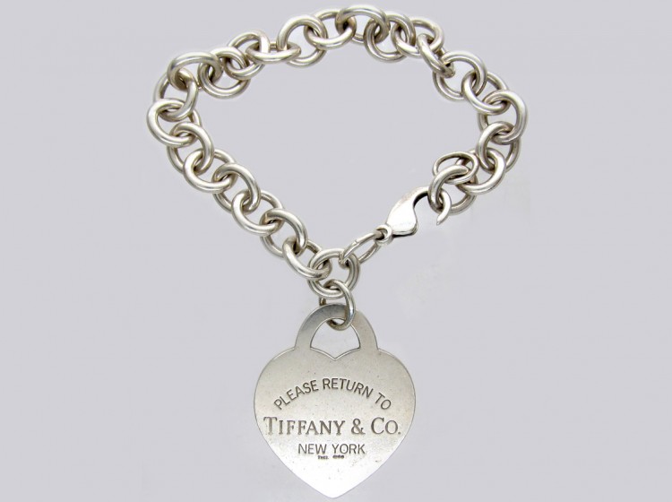 Tiffany Silver Heart Tag Bracelet