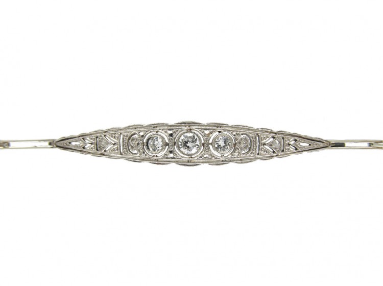 Edwardian 18ct White Gold & Diamond Bracelet