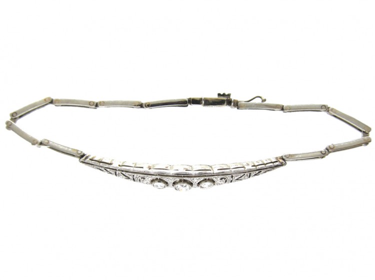 Edwardian 18ct White Gold & Diamond Bracelet