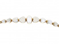 Edwardian Gold & Moonstone Hearts Bracelet