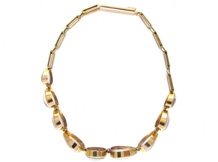 Edwardian Gold & Moonstone Hearts Bracelet