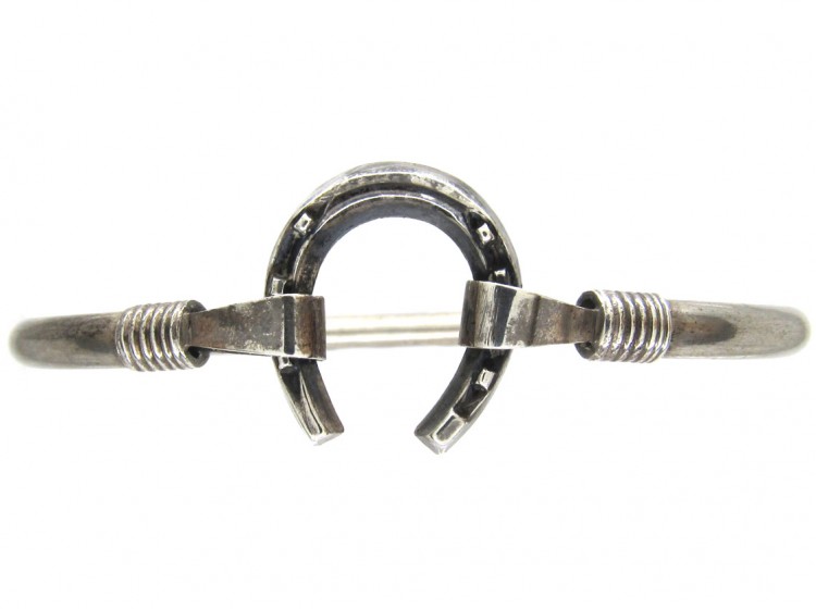 Silver Horseshoe Bangle