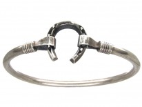 Silver Horseshoe Bangle