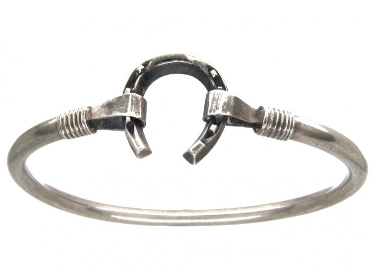 Silver Horseshoe Bangle
