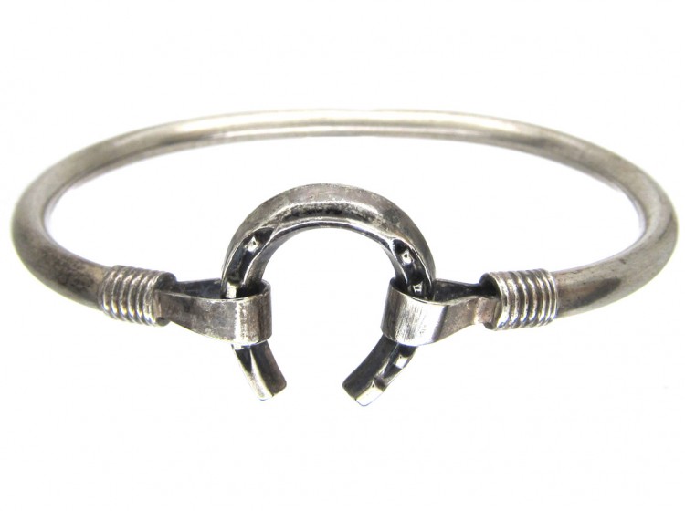 Silver Horseshoe Bangle