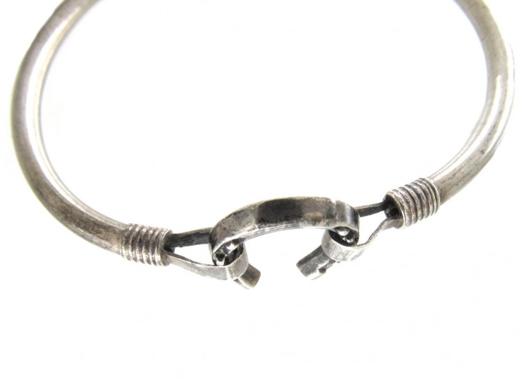 Silver Horseshoe Bangle
