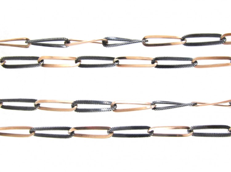 Silver & Gold Overlay Niello Guard Chain