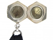 Edwardian Silver & Niello Locket on Strap