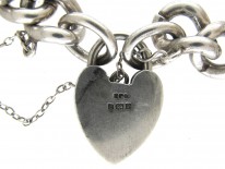Solid Silver Curb Bracelet with Padlock Clasp