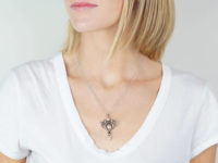Art Nouveau Diamond & Natural Pearl Pendant