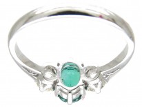 Three Stone Emerald & Diamond Ring