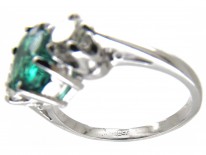 Three Stone Emerald & Diamond Ring