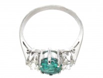 Three Stone Emerald & Diamond Ring