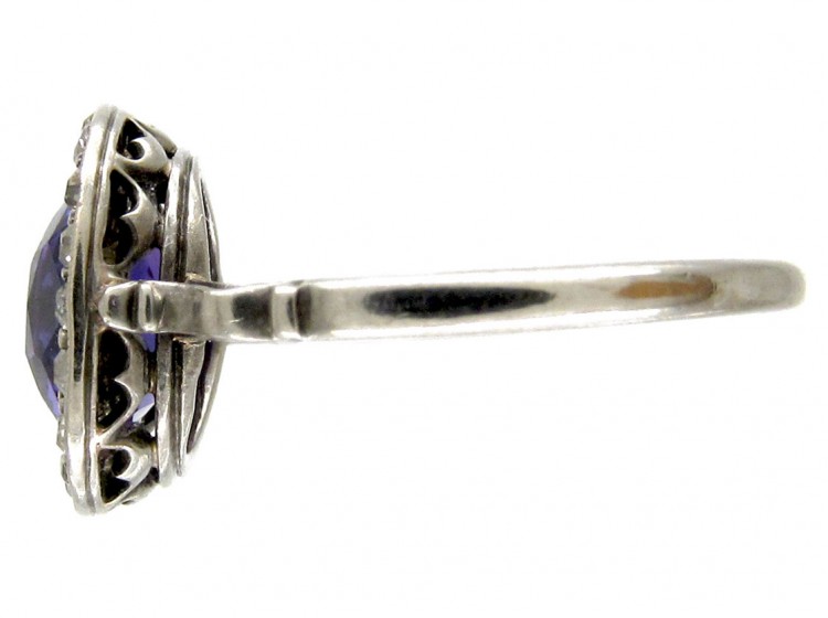 Edwardian Amethyst & Diamond Ring