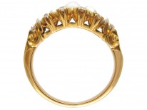 Victorian Natural Pearl & Diamond Ring