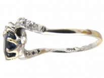 Edwardian Sapphire & Diamond Crossover Ring