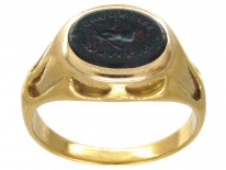 Victorian Indian Aristocrat Bloodstone Signet Ring