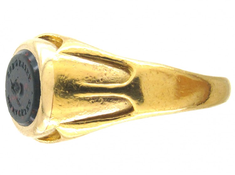 Victorian Indian Aristocrat Bloodstone Signet Ring