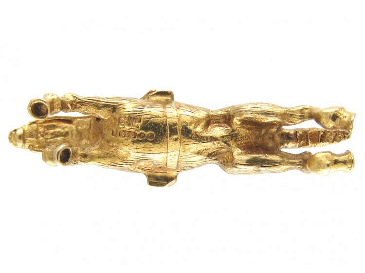 9ct Gold Racehorse & Jockey Pendant or Charm