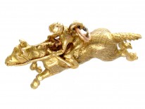9ct Gold Racehorse & Jockey Pendant or Charm
