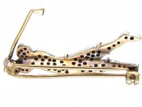 Diamond Studded Golfer Brooch