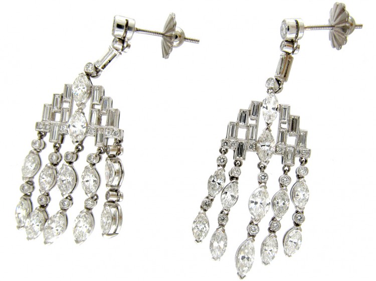 Diamond Chandelier Drop Earrings