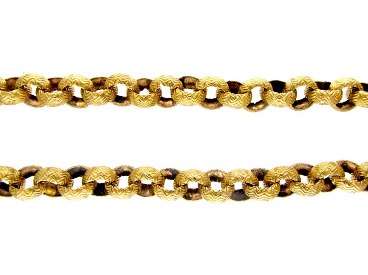 Georgian 18ct Gold Chain with Barrel Clasp