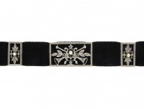 Diamond, Platinum & Natural Pearl Edwardian Choker with Musical Instruments