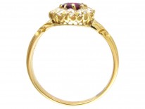 Edwardian Ruby & Diamond Cluster Ring