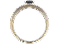 Diamond Studded & Sapphire Band Ring