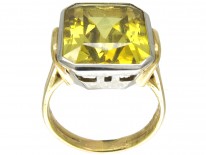 Synthetic Yellow Sapphire 18ct Gold Ring