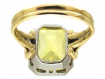 Synthetic Yellow Sapphire 18ct Gold Ring