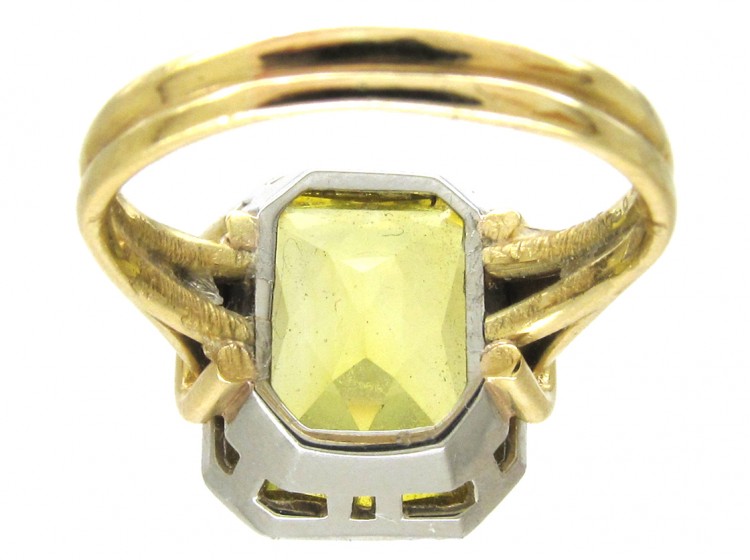 Synthetic Yellow Sapphire 18ct Gold Ring