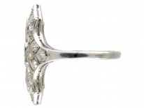 Art Deco Diamond Marquise Shaped Ring