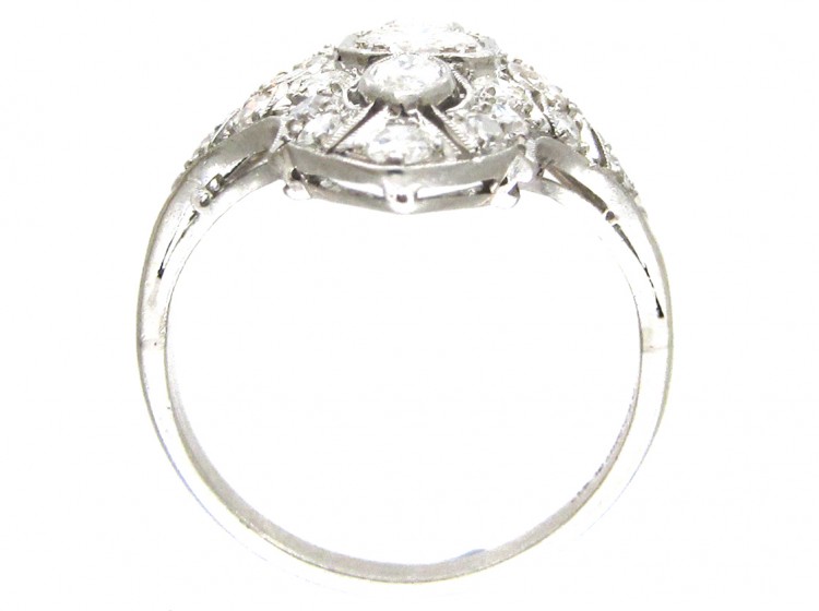 Art Deco Diamond Marquise Shaped Ring