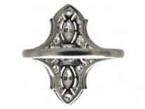 Art Deco Diamond Marquise Shaped Ring