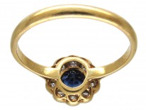 Edwardian Sapphire & Diamond Cluster Ring