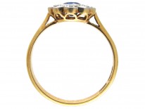 Edwardian Sapphire & Diamond Cluster Ring