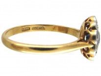 Edwardian Sapphire & Diamond Cluster Ring