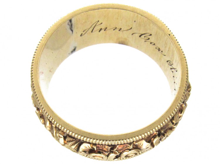 Georgian 18ct Gold & Enamel Mourning Ring