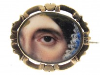 Georgian Miniature Eye Brooch