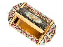 Early 19th Century Swiss Enamel Gold Box