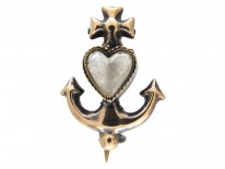 Georgian Gold Miniature Faith, Hope & Charity Brooch