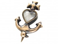 Georgian Gold Miniature Faith, Hope & Charity Brooch