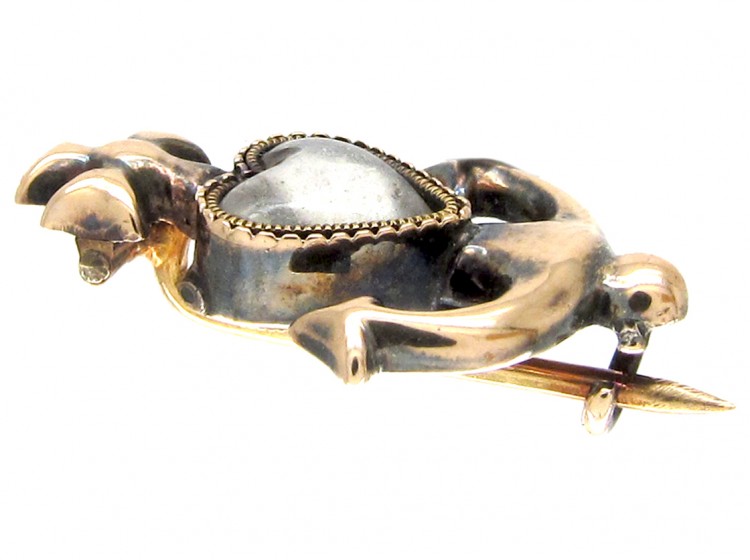 Georgian Gold Miniature Faith, Hope & Charity Brooch